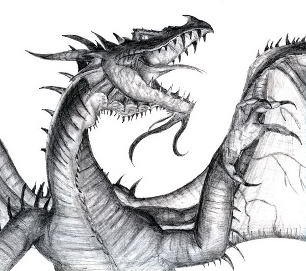 awesome drawings of dragons