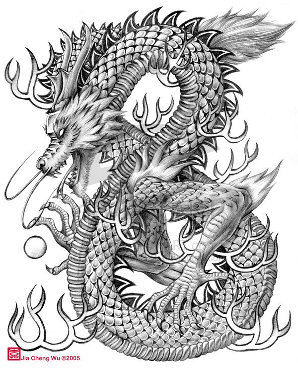 chinese dragon drawings -  7