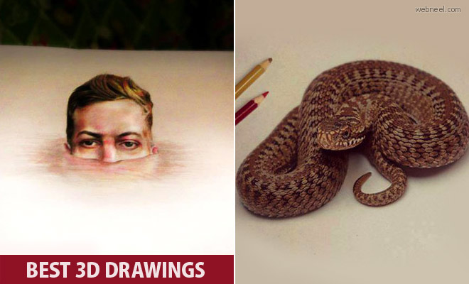Featured image of post 3D Drawing Snake How to draw easily 3d effect snake on paper step by step