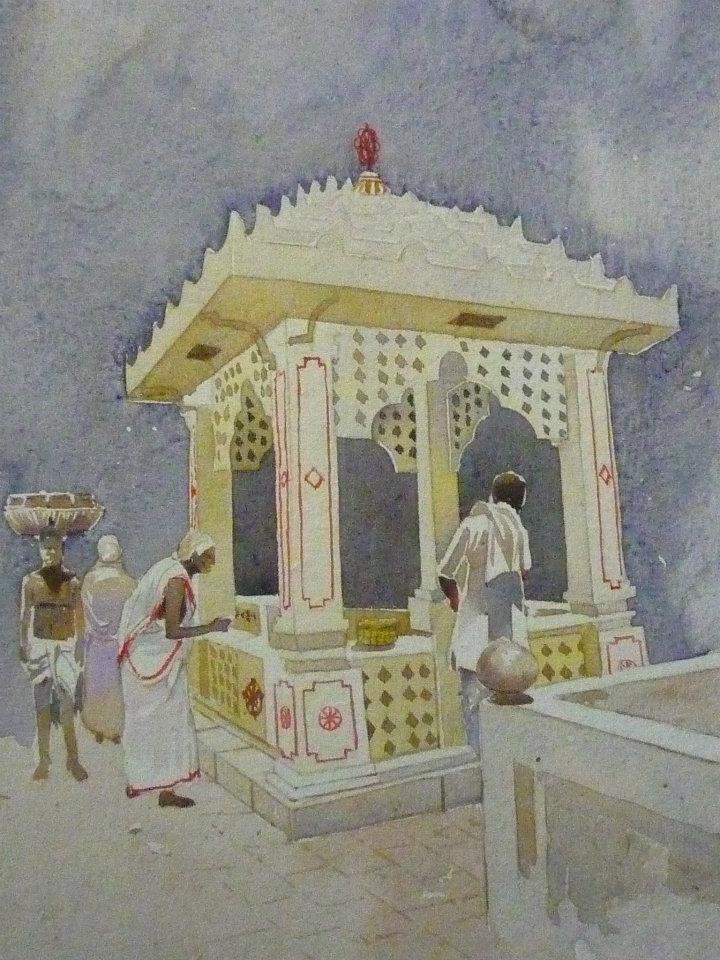 temple acrylic paintings by raghunath sahoo
