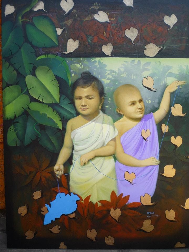 children acrylic paintings by raghunath sahoo
