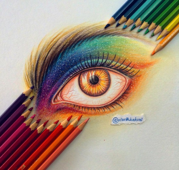 2 color pencil drawing by visothkakvei