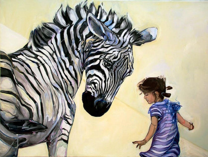 zebra paintings by mckenzie fisk