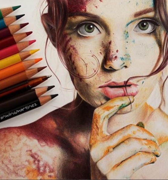 4 color pencil drawing by franwing martinez