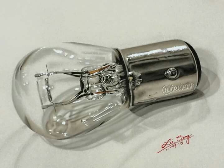 beautiful bulb painting by tan lie cieng