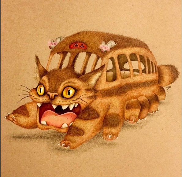 cat animal color pencil drawing by julianna maston
