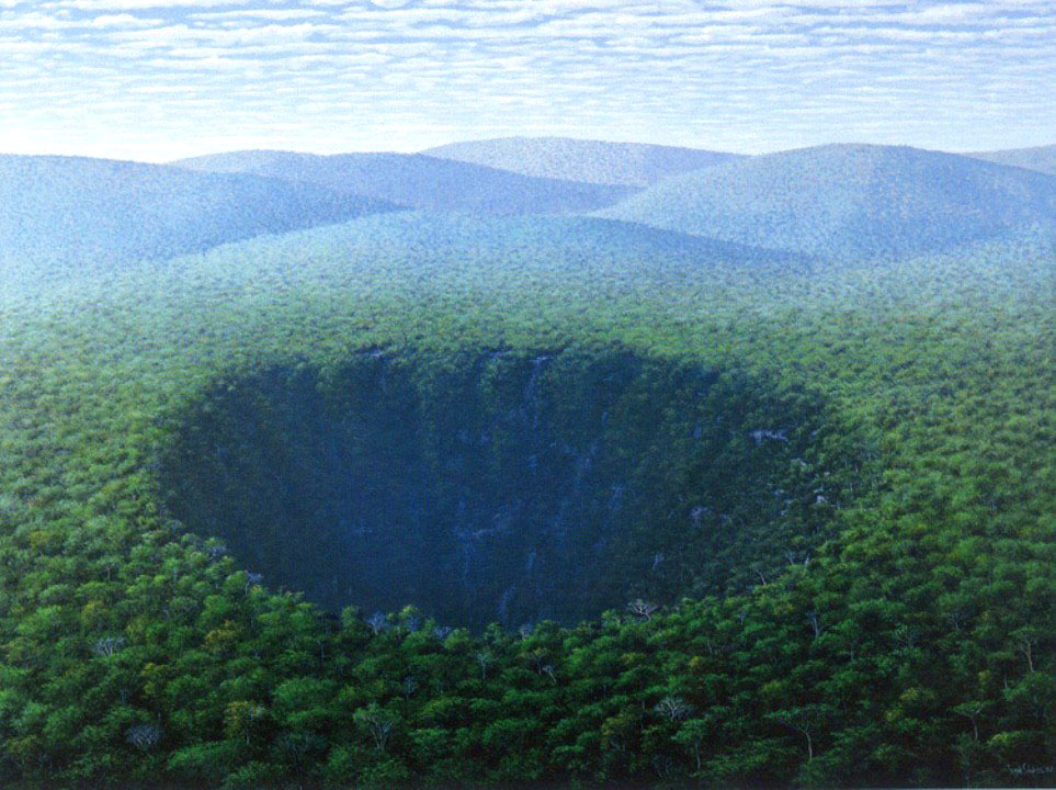 crater oil painting tomás sánchez