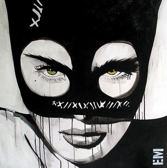 masked girl painting emma sheldrake