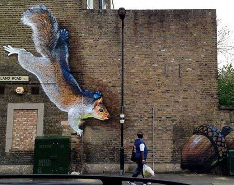 3d street wall art