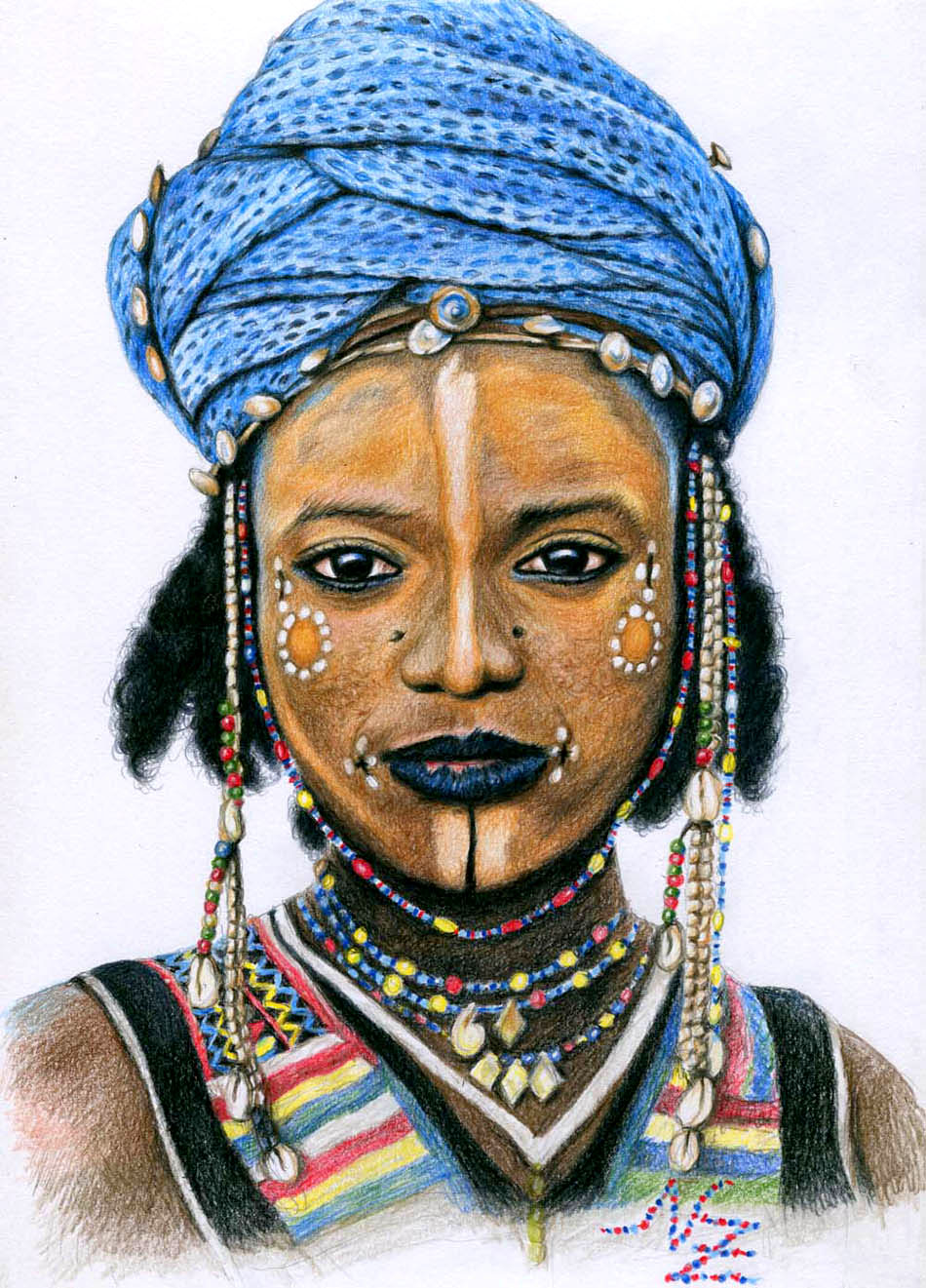 african color pencil drawing nicole