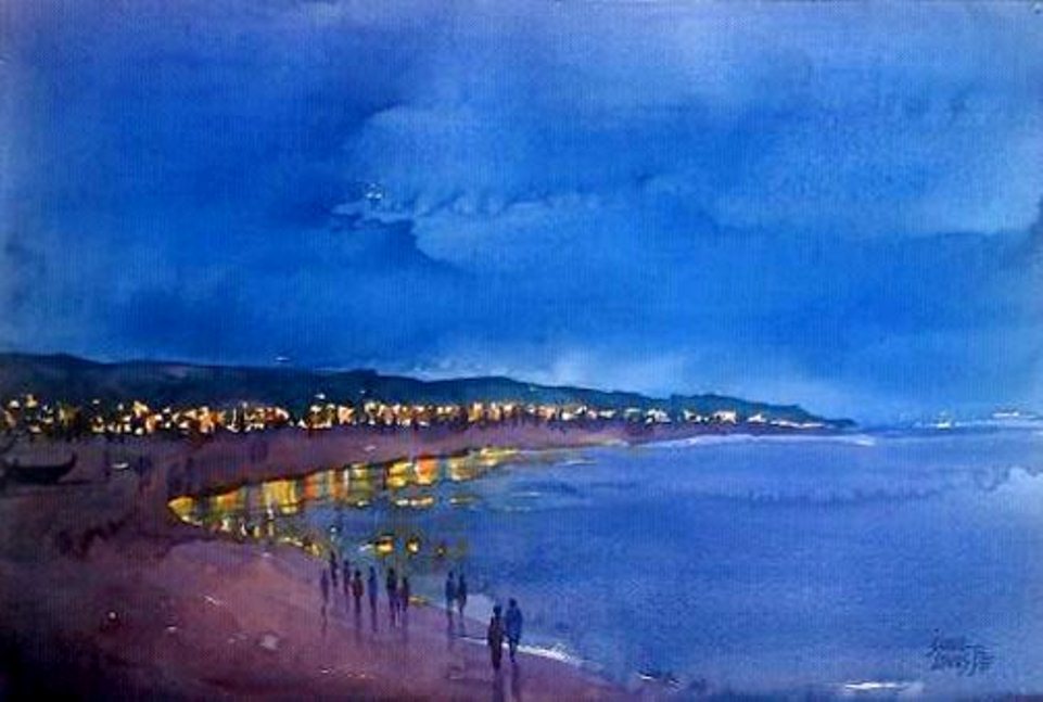 coastline-watercolor-painting-sunil