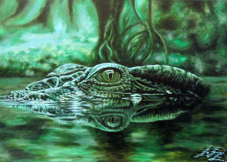 crocodile color pencil drawing nicole