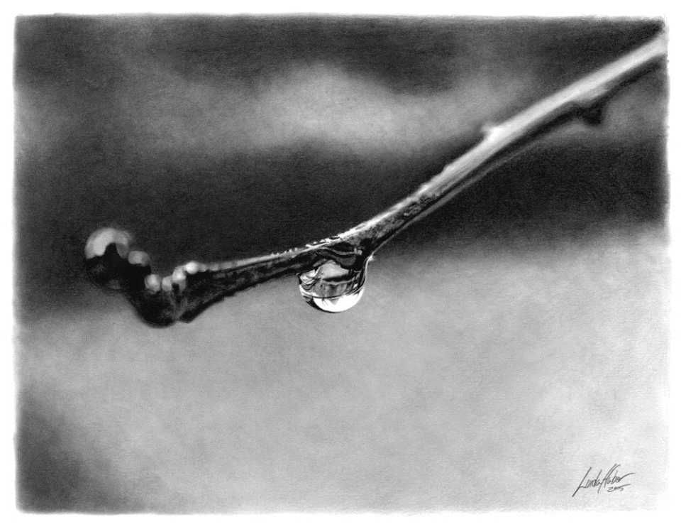 droplet pencil drawing linda huber