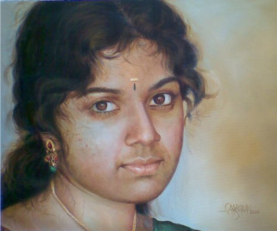 mallu girl kerala painting rajasekharan
