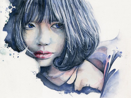 traditional portraits watercolor paintings joanna