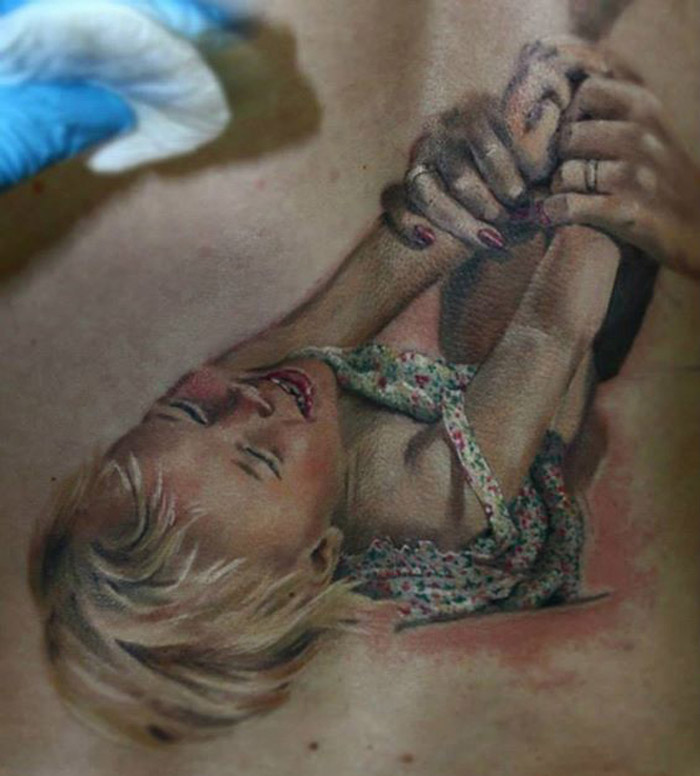 portrait tattoo realistic painting art valentina ryabova