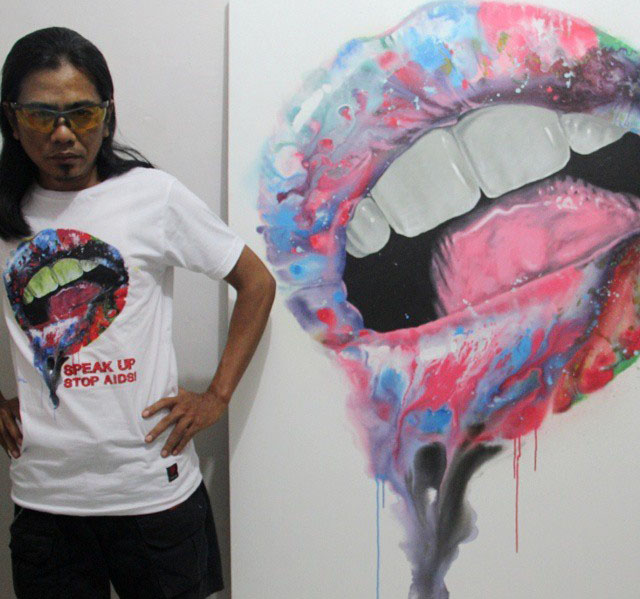 9 t shirt paintings lips artwork veri apriyatno
