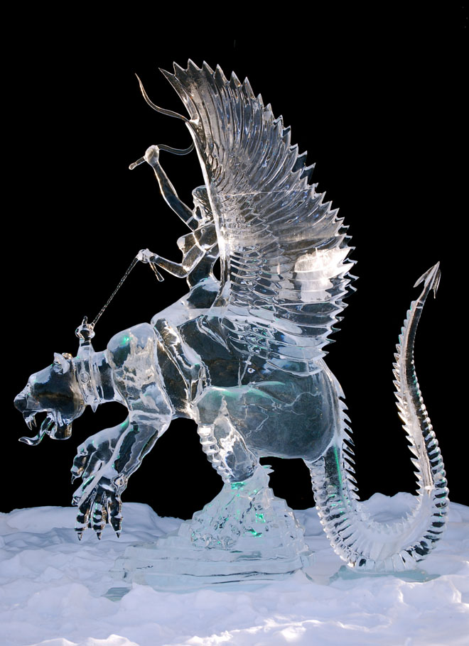 animal ice sculptures