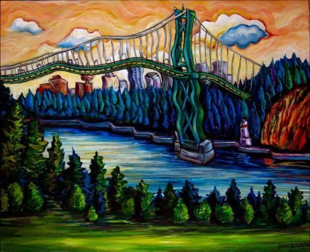 lions gate colorful paintings vancouver