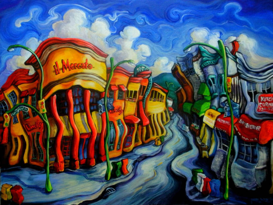 mercato colorful paintings vancouver