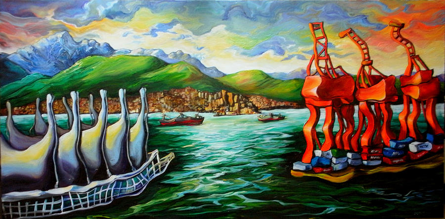 port colorful paintings vancouver