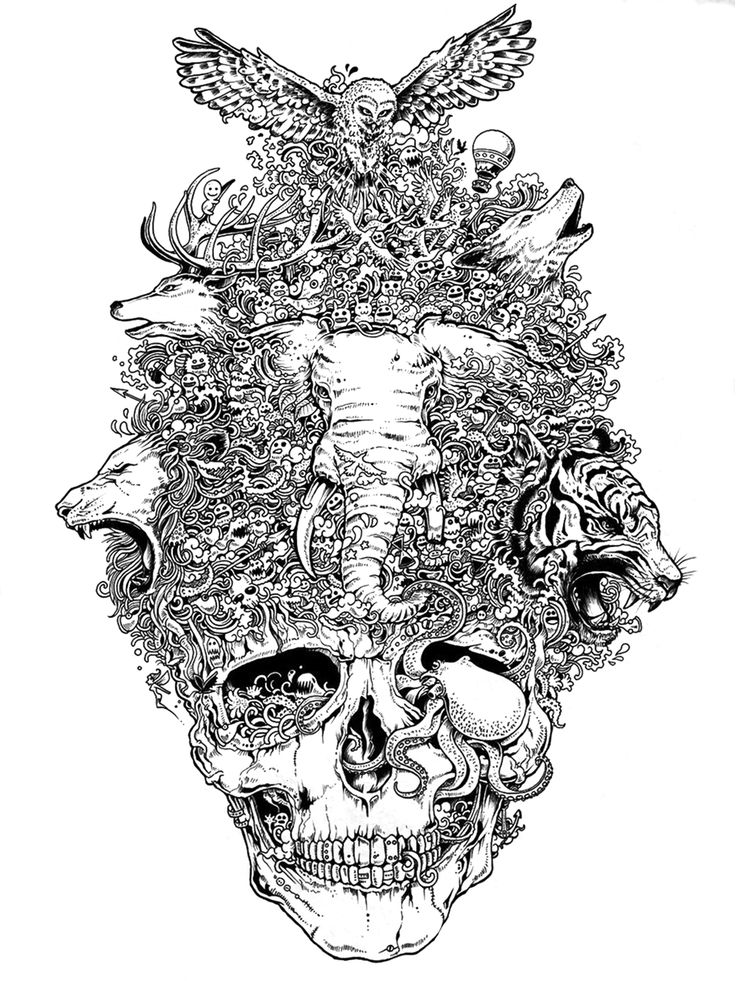 skull mural kerby
