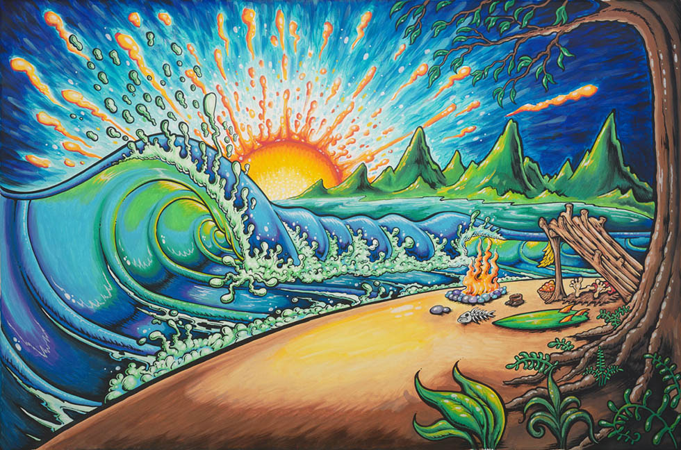 surfed out oil paintings drew