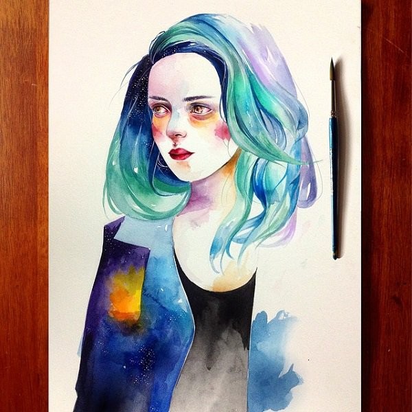 watercolor painting by kazel lim