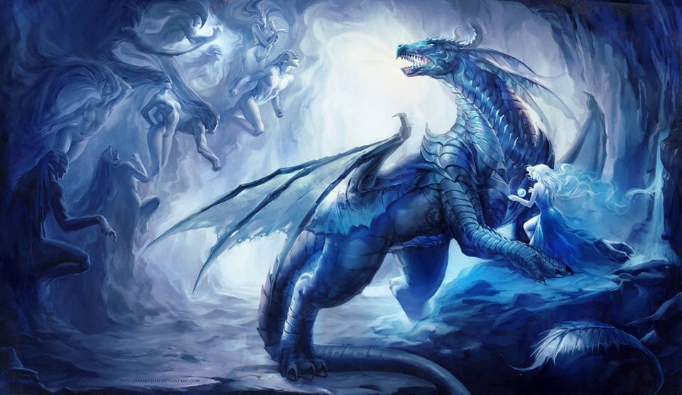 dragon digital art by sakimichan