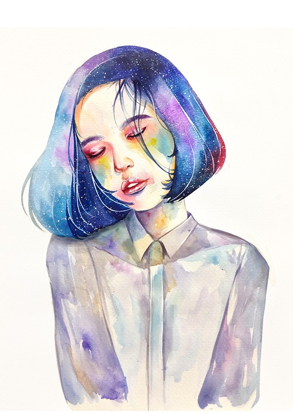 watercolor painting by kazel lim