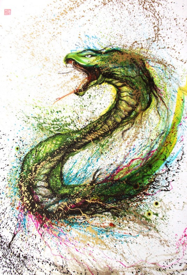 expressive painting by hua tunan