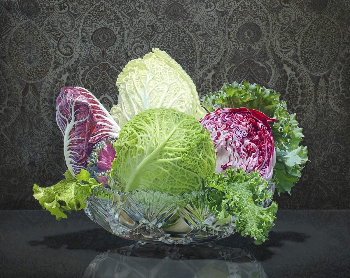 10 still life oil paintings lettuce eric wert