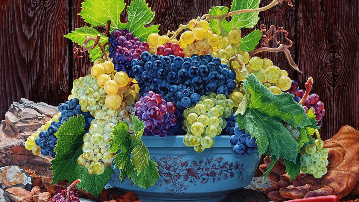 Сочный виноград живопись по номерам