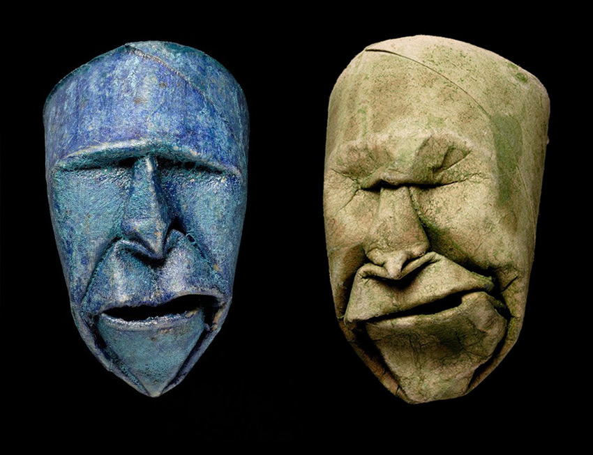 7 funny paper folding face sculpture by junior fritz jacquet