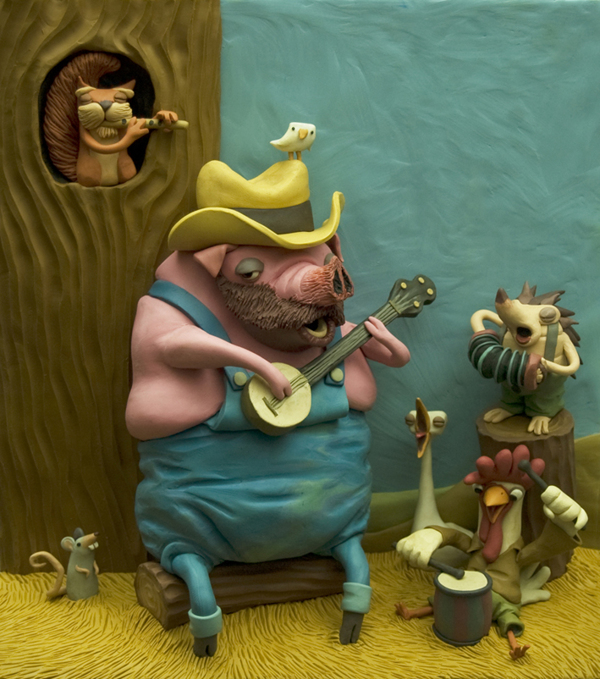 funny clay sculpture models by gianluca maruotti