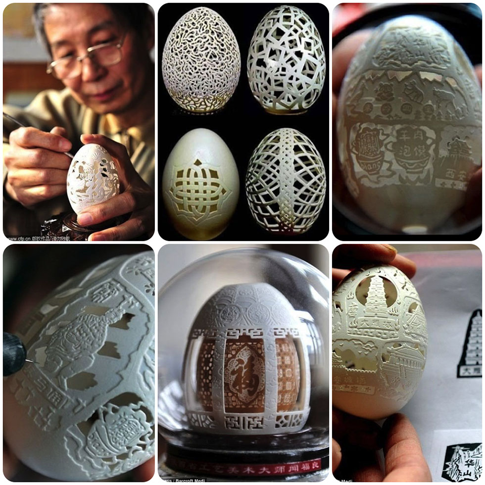 egg shell art by wen fuliang