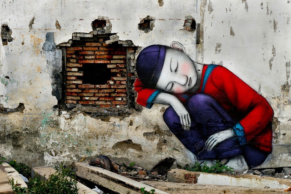 kid street art by graham fink