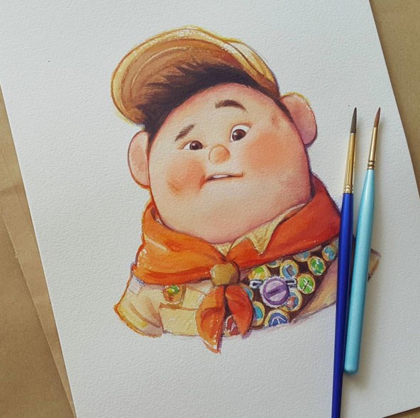1 watercolor paintings by leow