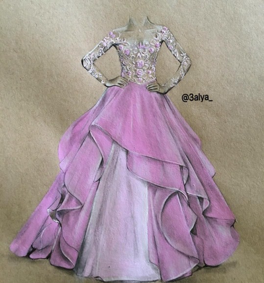 fashion drawings by 3alya