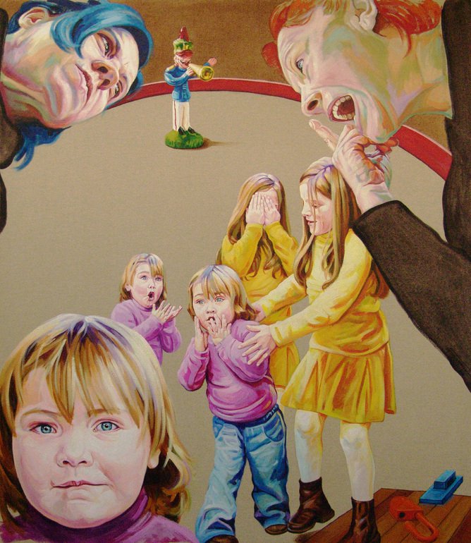 people portrait acrylic painting by cristina troufa