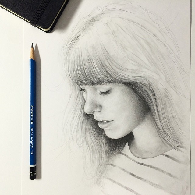 11 woman pencil drawings by nicolaus ferry