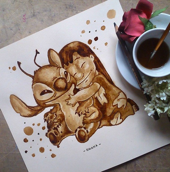 13 coffee art painting by nuriamarq