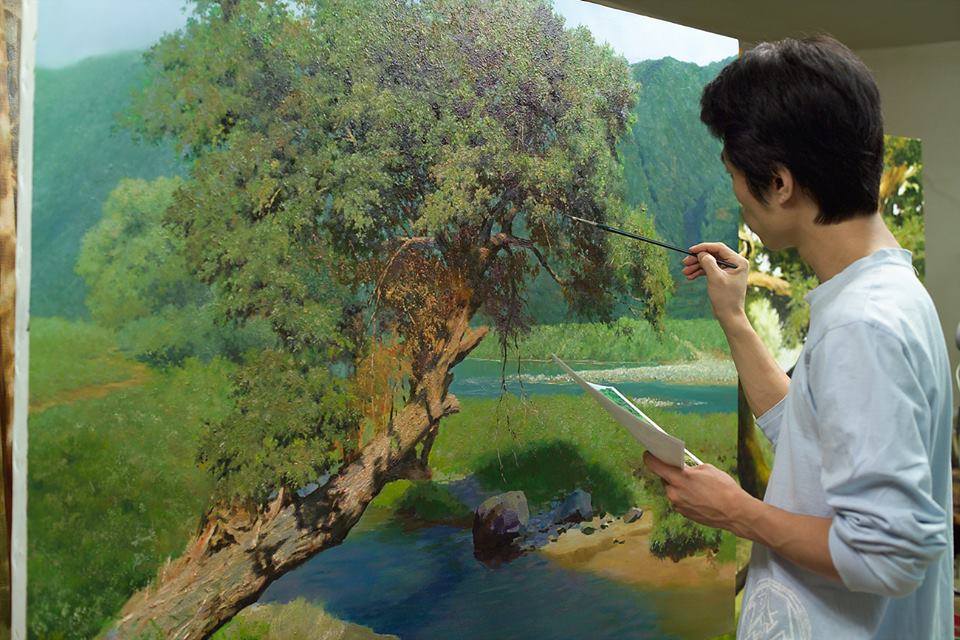 13 nature realistic scenery painting by jung hwan