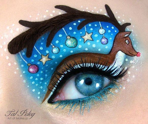 13 rudolph eye makeup art by scarlet moon
