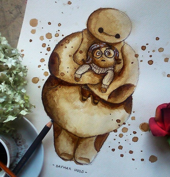 14 coffee art painting by nuriamarq