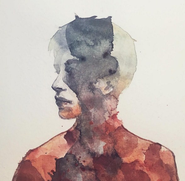 man watercolor paintings by agnes cecile