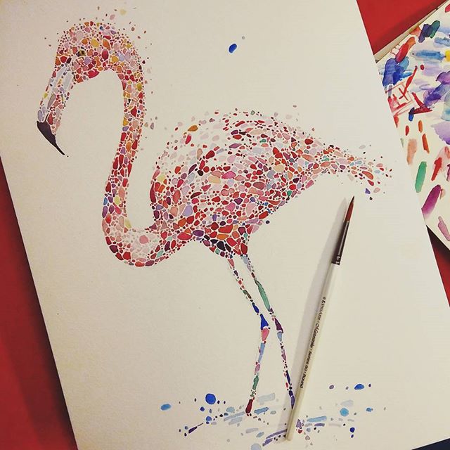 swan watercolor painting by anaensh