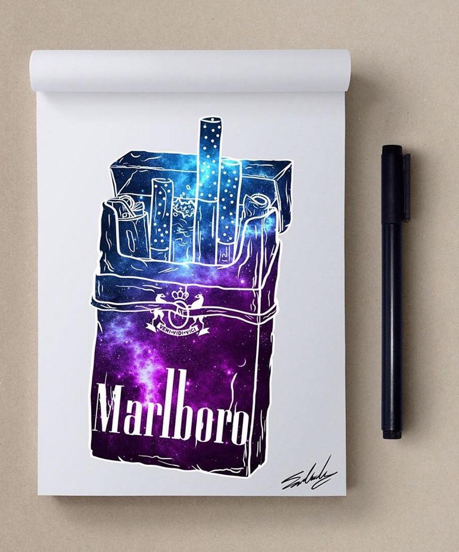 16 sigarette creative paintings by muhammed salah