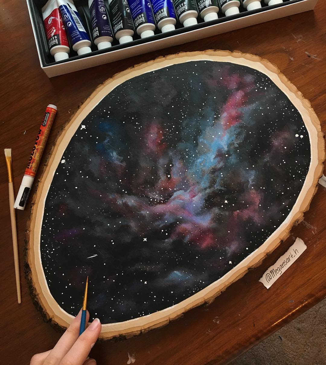 space color pencil drawing by megan renee