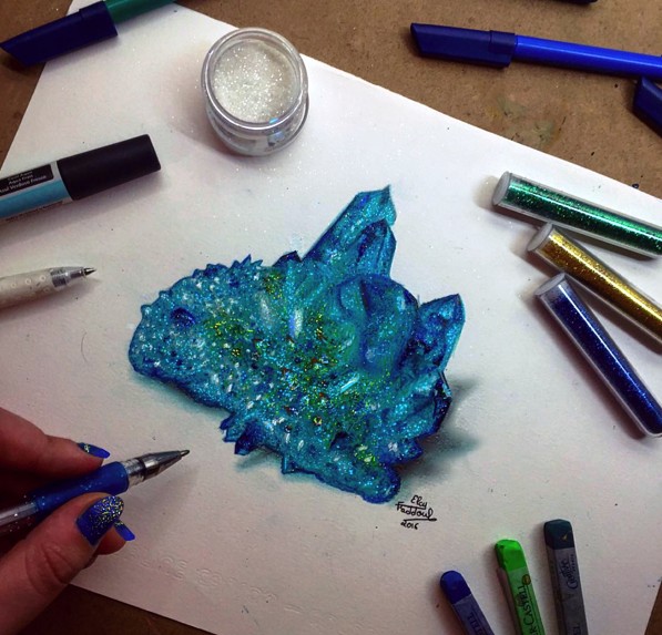 cristal color pencil drawings by elcy faddoul